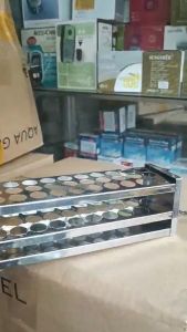 Khay inox đựng ống nghiệm 30 lỗ khay đựng ống chống đông khay inox đựng ống nghiệm 30 lỗ 3 tầng