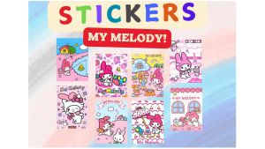 MY MELODY STICKERS -GLOSSY AND VIVID COLOR CAN ALSO BE FOR BIRTHDAY PARTY FAVOR OR ADDITION TO LOOT BAG