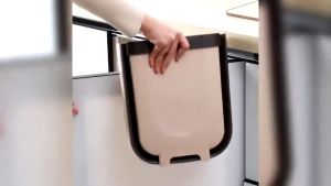 Foldable Kitchen Dustbin Trash Can Portable Garbage Basket Folding Waste Bin Kitchen Cabinet Tong Sampah Dapur 折叠式垃圾桶