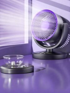 Quiet Desktop Air Circulation Fan Portable Mini Office Air Conditioner Fan Touch Screen USB Powered Adjustable Speed 2024 New Model