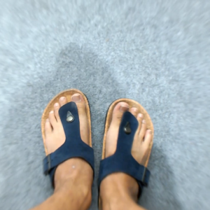 Mikihas - Sandal Jepit Pria Platform Original Sandal Puyuh Jurnifit Navy
