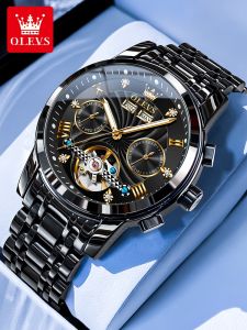 OLEVS | Đồng Hồ Nam Tự Động Cơ Kháng Nước Thiết Kế Black Knight