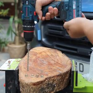 Máy khoan pin boshun 10mm động cơ KHÔNG CHỔI THAN - Khoan pin BOSHUN tặng kèm bộ phụ kiện 24 chi tiết BS-ID1065BL