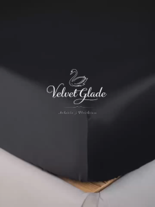 Velvet Glade Ice Silk Bedsheet Anti Mite Fitted wrinkle resistant smooth texture ultra fine fiber
