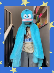 🧡 ผ้าห่ม+คลุมไหล่ ดูดวิญญาณ รวมลายการ์ตูน แบบมีฮู้ด รุ่นนี้เป็นแบบมีที่ซุกมือ ใช้เป็นผ้าห่มได้ ขนาด 170×100 cm