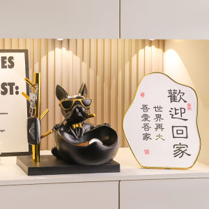 Móc Khóa Hình Chó Bulldog Trang Trí Phòng Khách Hiện Đại Tủ Đồ Trang Trí Nhà Bằng Nhựa Thủ Công Mỹ Nghệ Trang Trí Nhà Cho Lễ Kỷ Niệm Chuyển Đến