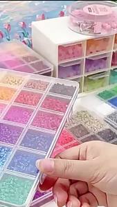 Bộ 12000 Hạt Perler 24 Màu 2.6mm Bộ Dụng Cụ Làm Tranh Pixel DIY Bộ Làm Đồ Chơi Ghép Hình 3D Quà Tặng Thủ Công Làm Bằng Tay