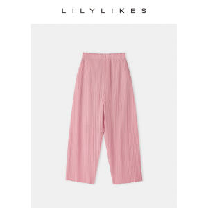 Cool Breezy Elegantly Pleated Tank Top and Crop Pants Set