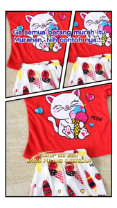 JYS STORE Paket Setelan Anak Perempuan Usia 1 - 7 Tahun Motif Random Model Rumbai Isi 6 Setelan