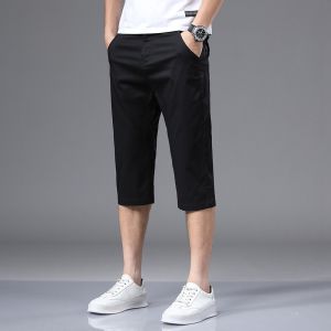 ROMON | Comfortable Straight-Fit Cotton Business Casual Stretch Shorts