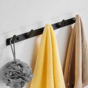 Phụ Kiện Phòng Tắm Móc Treo Tường Móc Chìa Khóa Phong Cách Cổ Điển Nhôm Móc Áo Cho Hành Lang Không Cần Khoan Bộ Giá Treo Khăn