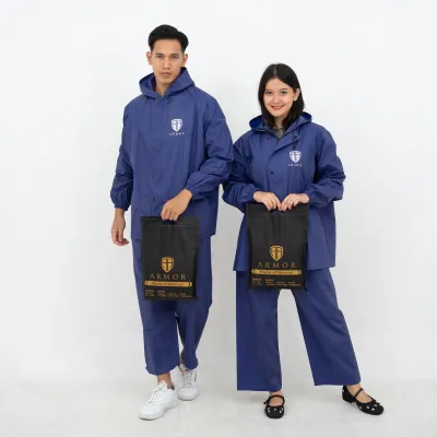 JAS HUJAN RAINCOAT ARMOR Pria Wanita Tebal Kuat Elastis Anti Rembes