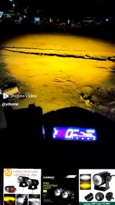 Lampu Tembak Sorot Laser Gun Led V12 D2 Mobil Motor 20Watt 2 Warna Putih Kuning Mini 20Watt Lasergun Anti Air