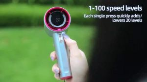 Mini fan S001 High Speed Turbo Fan 4000mAh Rechargeable Handheld Turbine Air Cooling Fan LED Display
