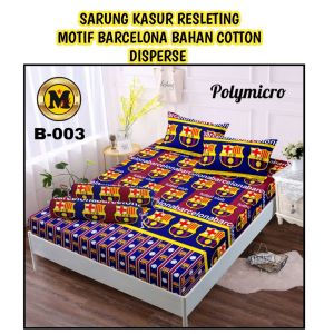 SARUNG KASUR SPRINGBED MOTIF BARCELONA NO.2 160x200 TINGGI 20 CM