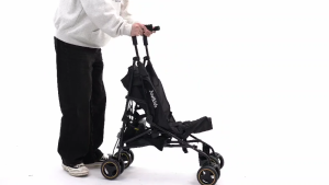 Jovikids Ezra Pram Stroller Portable Lightweight Foldable Stroller with Extendable Canopy and Rain Cover plus Cup Holder