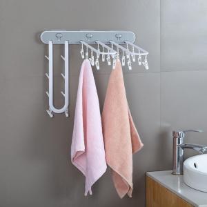 Puncture Free Wall Mounted Folding Rotating Multi-functional Clothes Hanger