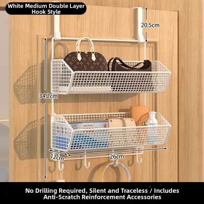 No-drill Multi-level Door Storage Rack