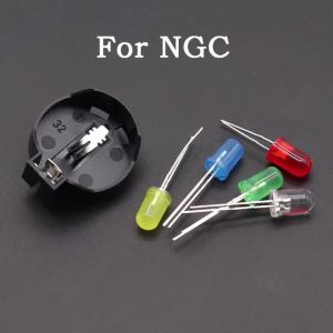 SEGA Dreamcast DC Bộ Điều Khiển Cổng PCB Bộ Đèn LED Nguồn Có Tụ Điện Cầu Chì Giá Đỡ Pin Cho GAMECUBE NGC Phụ Kiện Nâng Cấp Pin