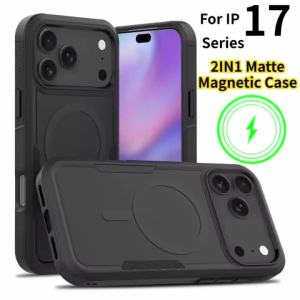 Heavy Armor Defender Magnetic Charging Case for IPhone 17 Pro Max Air 16 15 14 Plus 13 12 Ott Box Shockproof Matte Protect Cover