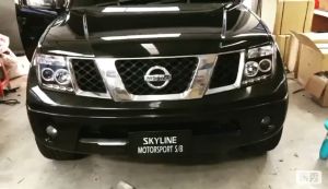 Nissan Navara D40 Head Lamp Projector Led Ring Black 100% Taiwan 2005 2014