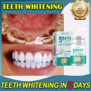 EELHOE Teeth Whitening Powder Bubuk Pemutih Gigi Pembersih Gigi Menghilangkan Karang Aman Melindungi Gigi Cerah Perawatan Mulut 50g