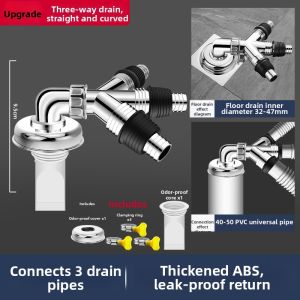 Drainage Pipe Adapter for Washer Water Flow Splitter 1-to-2