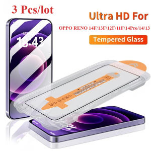 3Pcs HD Tempered Glass For OPPO RENO 13 F 12F 11F 14 Pro Screen Protector Add Dust-Proof Easy Installation Tool Protective Film