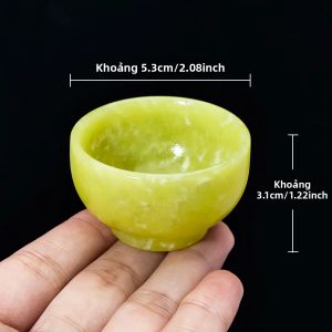 1PC Tự Nhiên Pha Lê Đá Thô Đánh Bóng Hoàng Nam Ngọc Kung Fu Trà Để Bàn Trang Trí Đá Quý Chủ Đề Tình Yêu Phong Cách Cổ Điển Mới