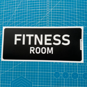 Fitness Room. Exercise Gym Hall. Premium Sticker Sign Notice Signage Big Small Label.