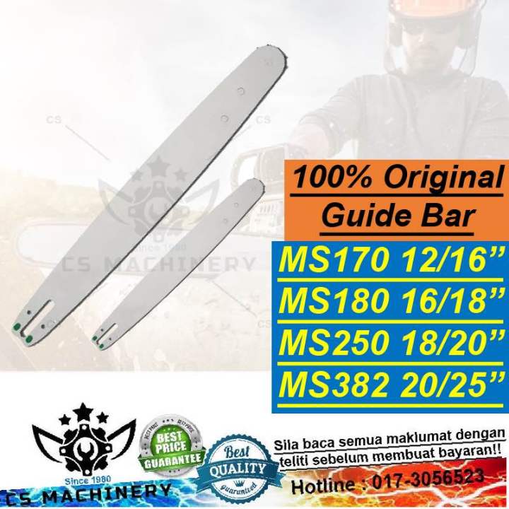 100% Original Papan CHAINSAW Guide Bar (Standard Hot Model : 12”,16”,18 ...