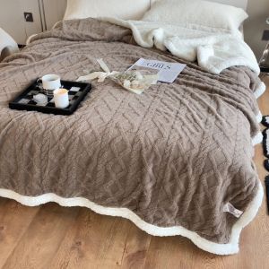 DQ Thick Bed Blanket DOUBLE LAYER FLANNEL WOOL BLANKET 200x220 cm (KING SIZE)
