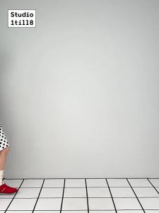 Design Double Waist Elastic Drawstring A-Line Polka Dot Skirt