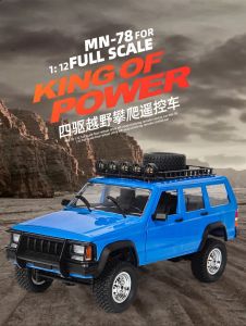 NEW MN78 Waterproof RC Crawler 1/12 2.4G Off Road 4x4 Remote Control Car Jeep 4WD 280 Motor LED Light Climbing Car