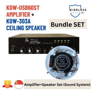 [SG LOCAL] Ceiling Speaker with Transformer Amplifier Standalone and Bundle Set Sound System Wireless Solution