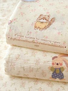 2025 ใหม่ A-Class Double Layer Bedding Mattress Cover Protector Single Full Wrap Non-Cotton Pure Cotton 3-Piece Set Bedding