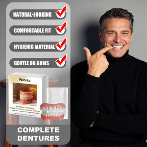 Feimuko Complete Dentures Individually Adaptable Design Comfortable Fit Suit For Long-Lasting Daily Use