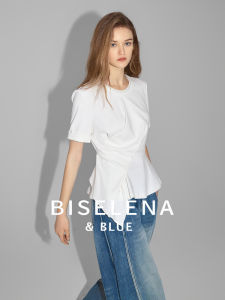 BEIQIANI | French Vintage Irregular Short Loose T-shirt