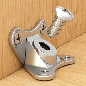 6 Bộ Giá Đỡ Góc Hình Bướm Bằng Hợp Kim Kẽm Có Thể Tháo Rời Bằng Vít Kết Nối Hỗ Trợ Đồ Nội Thất Chốt