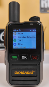 OKARADIO R420 POC Radio 4G Network Walkie Talkie 6000KM No Distance Limit All Day Long Standby for Security / Logistics / Construction
