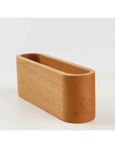 Wood Business Card Display Stand Front Desk Stationery Organizer Cards Holder Office Supplies