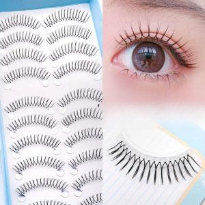 ขนตาปลอม 10 คู่ สไตล์อนิเมะ 11 มม. งอนรูปตัว C ความหนา 0.07 ไม่มีการเสียรูป