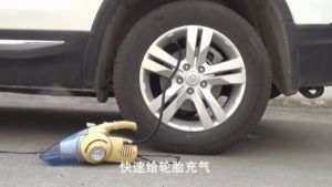 4 In 1 12V 100W Car Vacuum Cleaner Torch Light Inflator Pressure  Mini Vacuum Cleaner Kereta vakum