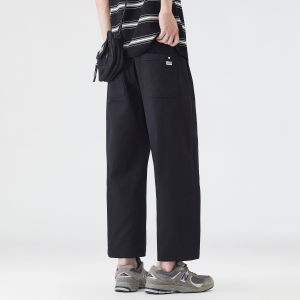 Mens Casual Workwear Trousers Ice Silk Light Summer Pants