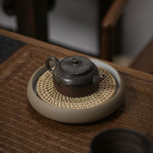Pot Tray Tea Table Yixing Clay Teapots Water Drop Container Tea Pot Base Purple Sand Retro Bamboo Tea Tray Water Storage Japanese Style Coarse Pottery Ru Ware Tea Utensils