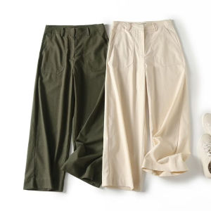 Casual High Waist Wide Leg Pants for Women Simple Street Style Long Trousers Autumn Fashion Ladies Comfortable Loose Fit Pants