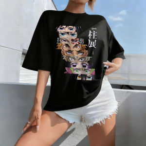 เสื้อยืดลายดาบพิฆาตอสูร ฮาชิระ สำหรับผู้ชายและผู้หญิง เสื้อยืดลายอนิเมะ ฤดูร้อน 2026 ผ้าฝ้าย แขนสั้น สไตล์ลำลอง สตรีทแวร์ คอสเพลย์ แฟชั่น Y2k