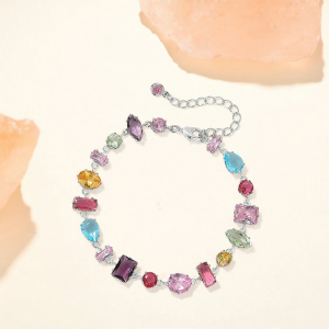 DODO.GOGO | Dây Chuyền Tay Đá Zircon Màu Sắc Phong Cách Rừng Sang Trọng