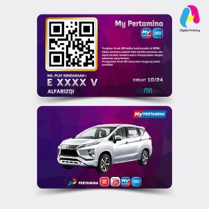 Cetak Kartu My Pertamina Premium Color Costum Foto Bahan Tebal PVC 096mm Anti Pudar Satu Hari Jadi