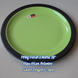 Piring Datar 2 Warna 10" Melamine - Golden Dragon P-10A8